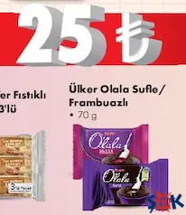 ÜLKER OLALA SUFLE / FRAMBUAZLI KEK 70 G ÜLKER OLALA SUFLE / FRAMBUAZLI KEK 70 G